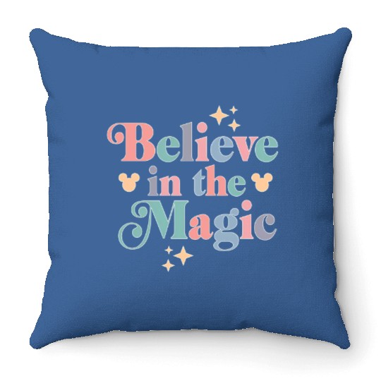 Disney Believe In The Magic Throw Pillows, Magic Kingdom Throw Pillows, Disney Throw Pillows