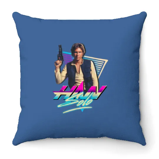Han Solo Eighties Retro Star Wars Retro Throw Pillows Disneyland Summer Trip 2023
