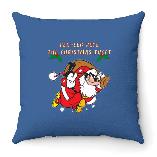 Peg-Leg Pete The Christmas Theft Throw Pillows, Disney Christmas Throw Pillows, Disney Christmas Party, Disneyland Holiday Family Vacation Gift