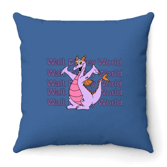 Figment Throw Pillows, Disney Epcot Throw Pillows, Purple Dragon Throw Pillows
