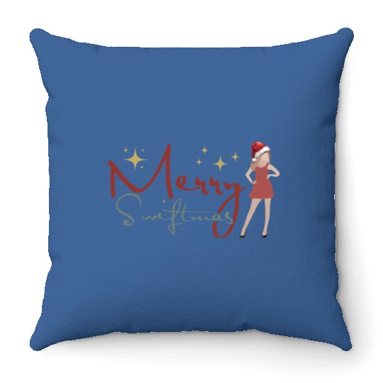 Discover Taylor Christmas Throw Pillows, Merry Swiftmas Throw Pillows