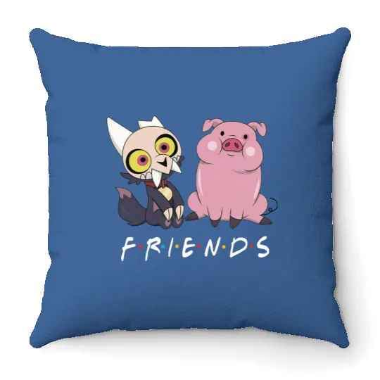 Disney Channel Gravity Falls Waddles & King The Owl House Friends Throw Pillows