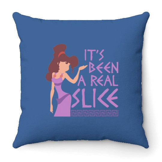 It's Been A Real Slice Throw Pillows Throw Pillows, Disney Megara Hercules Throw Pillows
