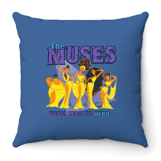 Disney Hercules Diva The Muses From Zero to Hero, Retro Hercules 1997 Throw Pillows, Disney Hercules Throw Pillows, The Muses Hercules Throw Pillows