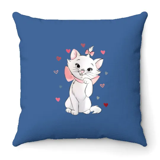 Disney Marie Cat Heart Throw Pillows, Disney The Aristocats Throw Pillows