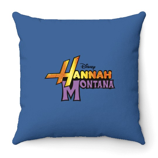 Disney Hannah Montana Logo Throw Pillows, Disneyland Throw Pillows, Disney Vacation Throw Pillows