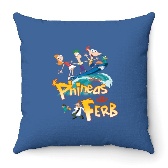 Disney Phineas And Ferb Funny Cartoon Throw Pillows, Disney Perry Throw Pillows