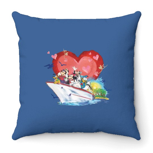 Disney Cruise Couples Throw Pillows, Honeymoon Cruise Throw Pillows