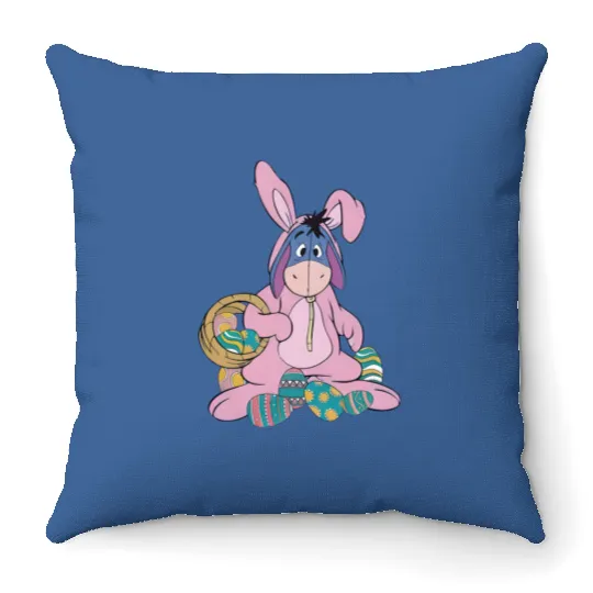 Easter Eeyore Bunny Throw Pillows, Winnie the Pooh Easter Throw Pillows, Disney Eeyore Easter Throw Pillows, Easter Eggs Throw Pillows, Easter Rabbit Throw Pillows