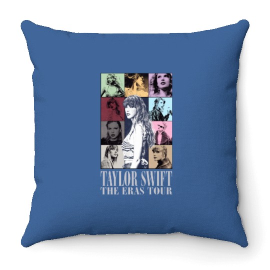 Discover Taylor The Eras Tour 2023 Throw Pillows, Taylor Version Vintage 90s Style Throw Pillows