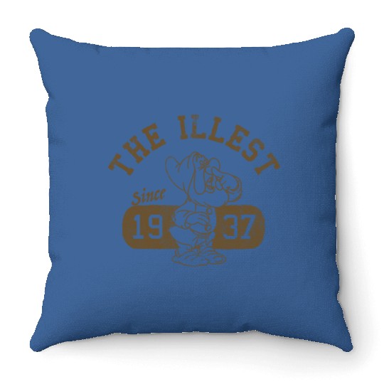 Disney Snow White Sneezy The Illest Vintage Humor Throw Pillows, Princess Snow White Throw Pillows
