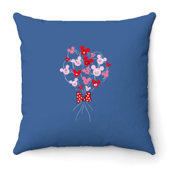 Valentines Day Throw Pillows, Disney Balloon Throw Pillows, Disney Valentine Throw Pillows, Valentines Balloons Gifts