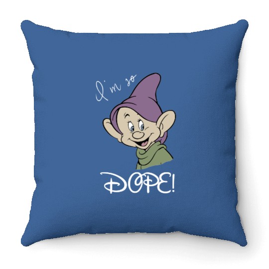 I'm So Dope Throw Pillows - Dopey Throw Pillows - Seven Dwarfs Throw Pillows - Snow White - Disney Throw Pillows