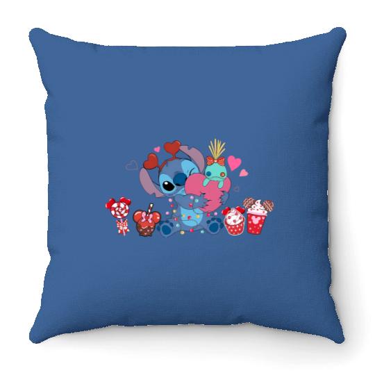 Disney Stitch Valentine Throw Pillows, Womens Valentines Day