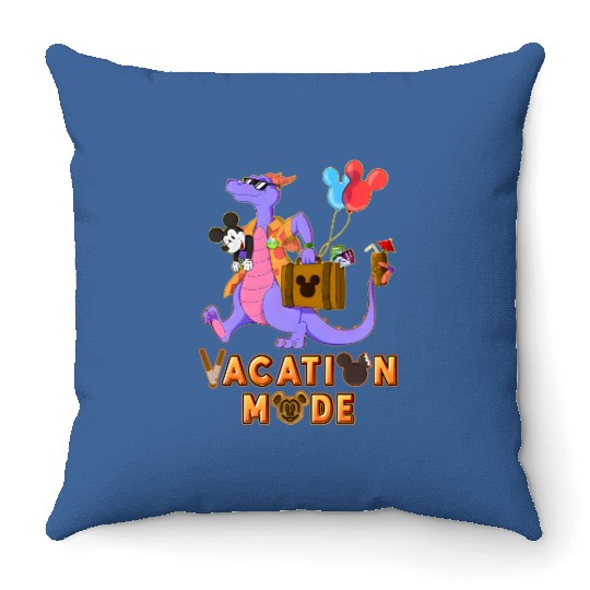 figment disney rainbow Throw Pillows, the ride figment, One Little Spark Figment
