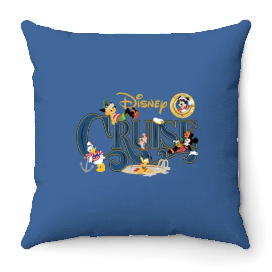 Disney Wish Cruise Throw Pillows, Wish Cruise Throw Pillows, Disney Cruise Throw Pillows, Mickey and Friend Throw Pillows