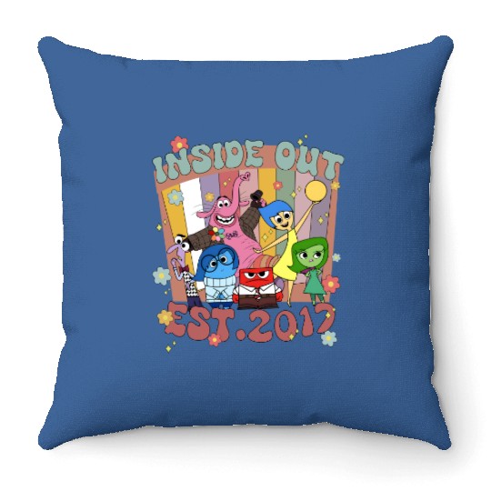 Disney Inside Out est 2017 Throw Pillows, Inside Out Characters Throw Pillows, Disney Best Friends Throw Pillows