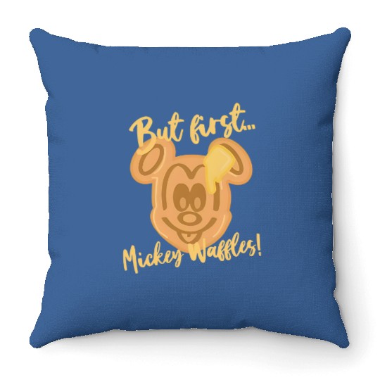 Mickey Waffles Throw Pillows | Disney Food Throw Pillows | Adult Disney Throw Pillows | Matching Disney Family Throw Pillows