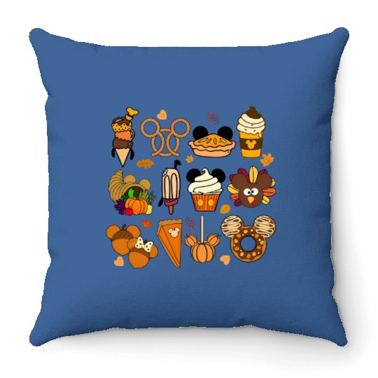 Disney Snacks Throw Pillows, Disney Life Throw Pillows, Disney Food n Drink, Mickey Waffle Throw Pillows