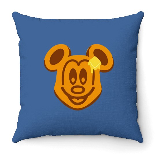 Mickey Mouse Waffle Throw Pillows, Disney Food Throw Pillows, Adult Disney Throw Pillows