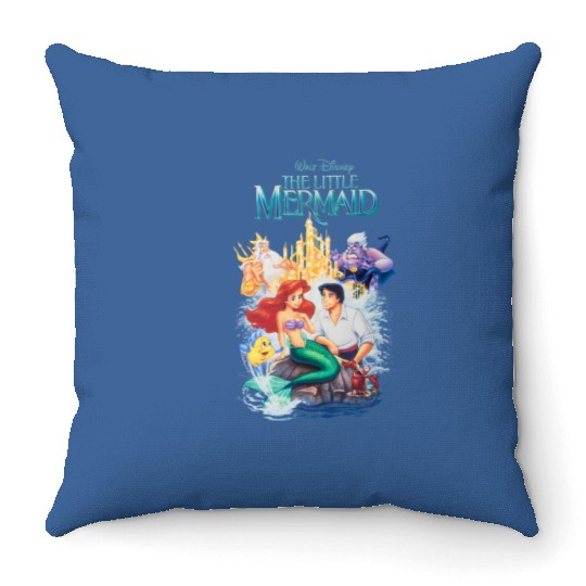 Vintage Disney The Little Mermaid Throw Pillows, Disney Retro
