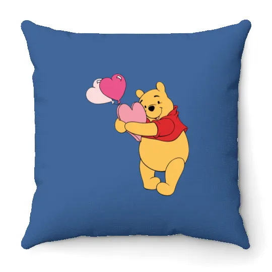Winnie The Pooh Disney Valentine Throw Pillows, Valentine's Day Throw Pillows, Love Couple Throw Pillows