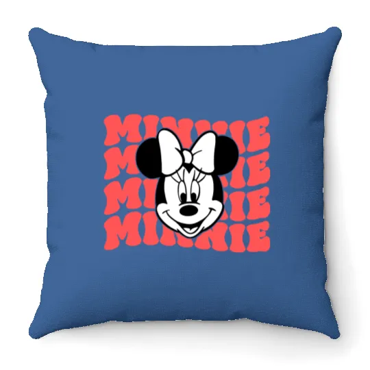 Minnie Mouse Throw Pillows, Minnie Throw Pillows, Disney Lover Throw Pillows, Retro Minnie Throw Pillows