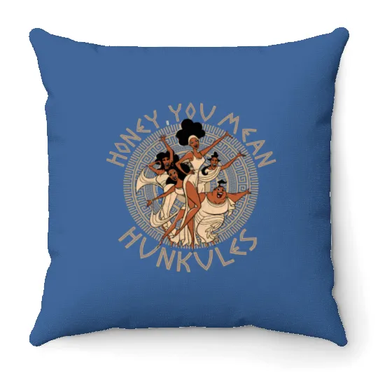 Hercules Honey You Mean Hunkules Diva The Muses Retro Throw Pillows Greek Mythology Disney Throw Pillows Cool Gift Ideas Men Women