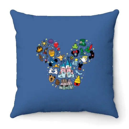 It's A Small World Throw Pillows, Disney World Throw Pillows