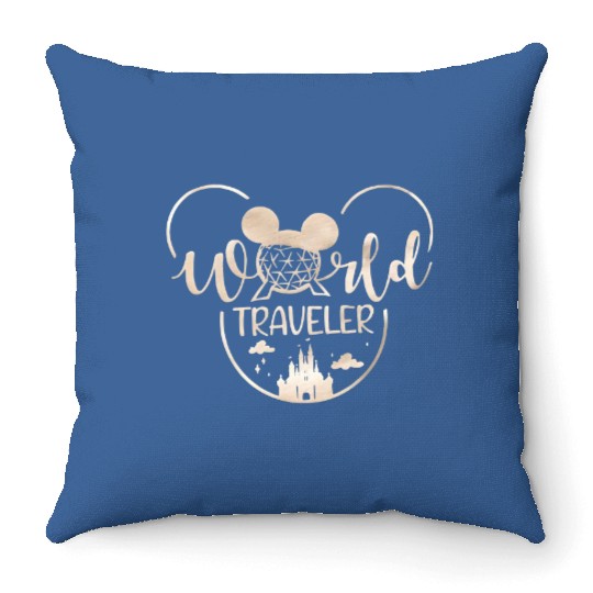 World Traveler Epcot Throw Pillows, Epcot Disney Throw Pillows, Matching Epcot Throw Pillows