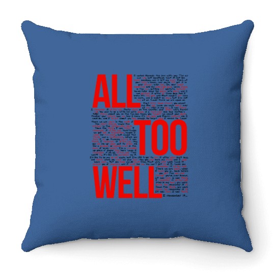Discover All Too Well Throw Pillows, Swift  Taylor Inspired Throw Pillows, Swift  Taylor Vintage Merch