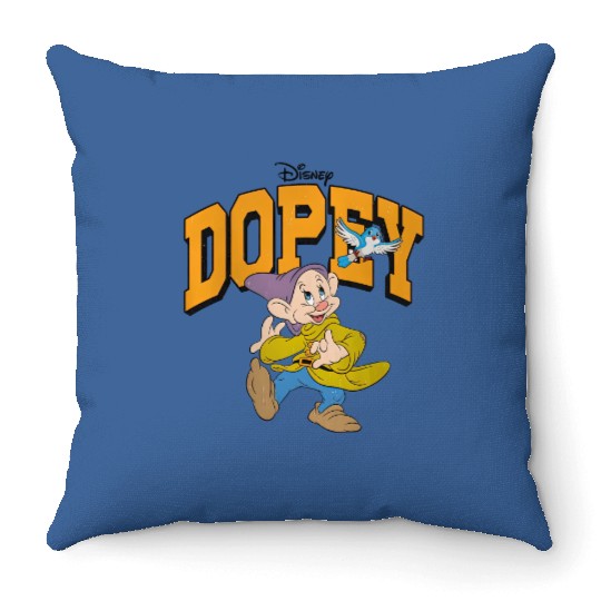 Vintage Dopey Dwarf Throw Pillows, Snow White Seven Dwarfs Throw Pillows, Disney World Disneyland Family Trip