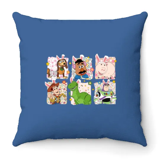 Toy Story Easter Throw Pillows, Disney Toy Story Bunny Ears Throw Pillows
