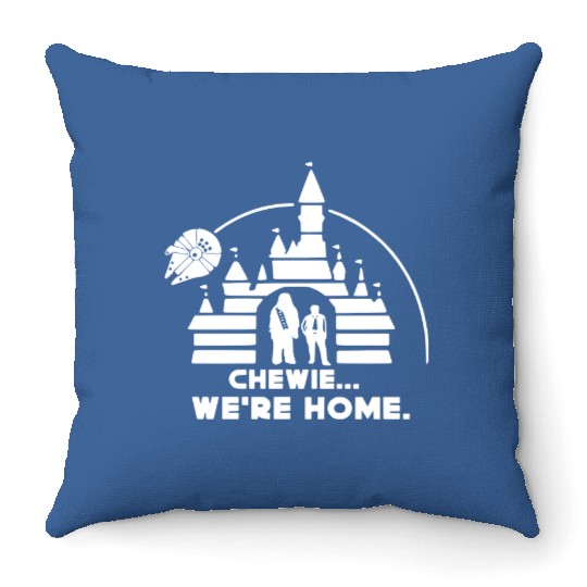 Chewie were home, Chewbacca Throw Pillows, Disney Gift for Star Wars Throw Pillows