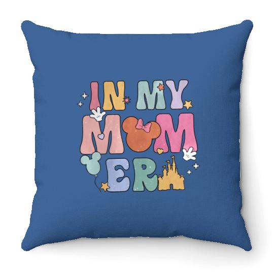 In My Mom Era Throw Pillows, Funny Disney Mom Throw Pillows, Retro Mom Era Throw Pillows