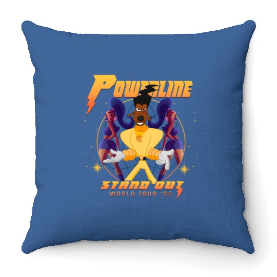 Disney A Goofy Movie Powerline Stand Out World Tour 95 Throw Pillows