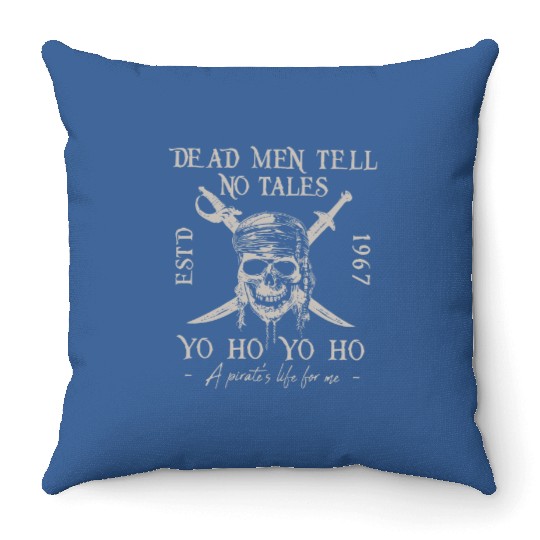 Vintage Dead Men Tell No Tales Throw Pillows, Disney Pirates Throw Pillows