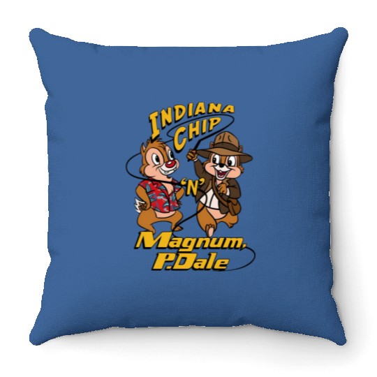 Chip and Dale Throw Pillows, Indiana Throw Pillows, Disney Couple Throw Pillows, Disney Family Throw Pillows
