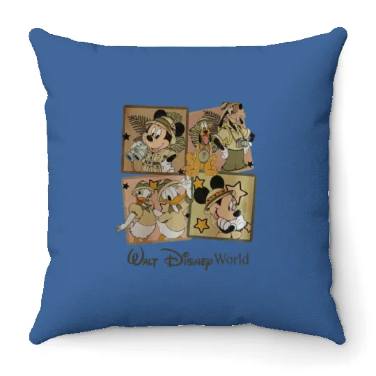 Mickey Animal Kingdom Throw Pillows, Disney Animal Kingdom Throw Pillows, Animal Kingdom Family Matching Throw Pillows