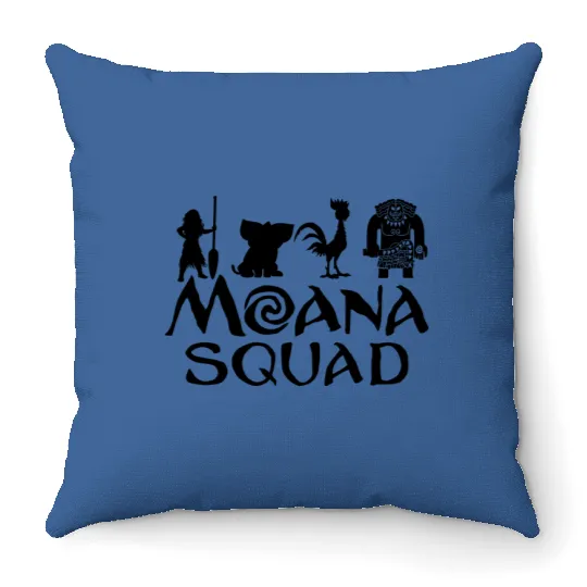 Moana Squad Throw Pillows; Moana Fan Throw Pillows; Maui, Pua, Hei Hei Pullover; Moana Movie Gift; Moana Disney Sweater; Family; Hoody; Jersey; (T295)