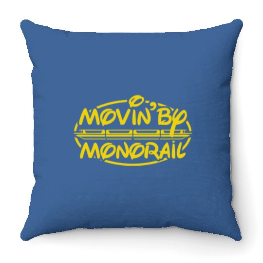 Movin By Monorail - Disney World - Throw Pillows
