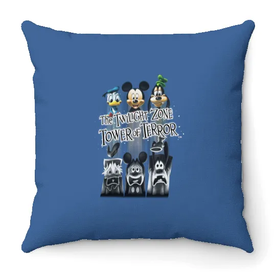 Retro Disney The Twilight Zone Tower Of Terror  Throw Pillows, Tower of Terror Ride Throw Pillows