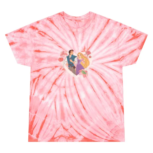 Disney Princess Rapunzel & Flynn Rider Valentine Tie Dye T-Shirts