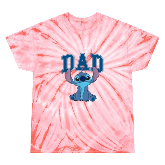 Disney Lilo Stitch Vintage Dad Cool Stitch Collegiate Logo Gifts Trends Tie Dye T-Shirts
