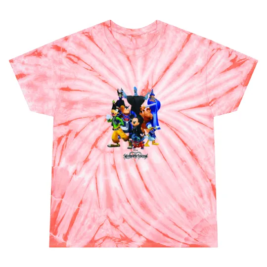 disneys Kingdom Hearts Magical Characters Mash Up Chest Logo Tie Dye T-Shirts