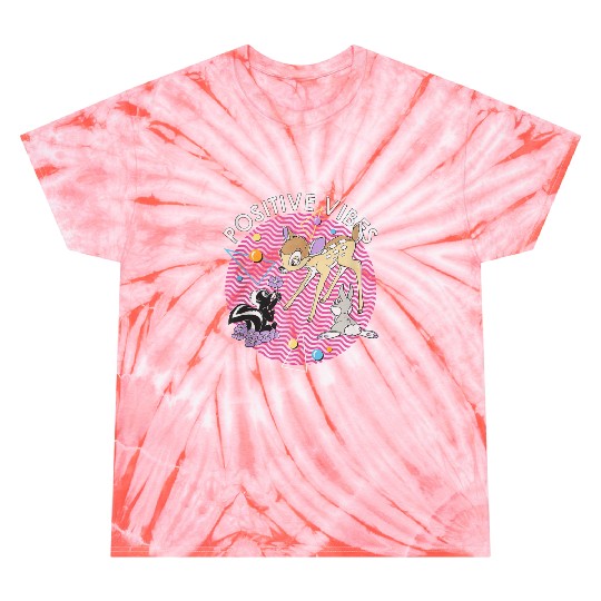 disneys Bambi Thumper And Flower Positive Vibes 90s Tie Dye T-Shirts