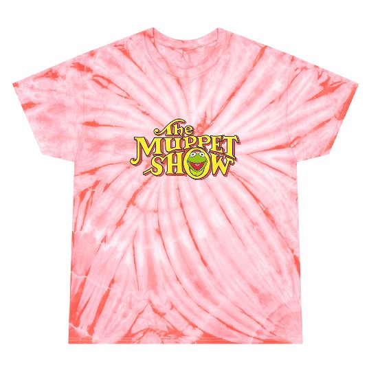 disneys The Muppets Show Kermit Neon Big Chest Text Logo V2 Tie Dye T-Shirts