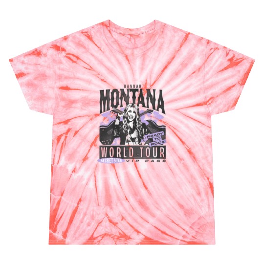 Disney Hannah Montana World Tour Ready To Rock Chest Poster gifts trends Tie Dye T-Shirts