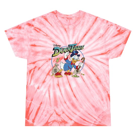 Disney DuckTales Scrooge McDuck With Money Bags Tie Dye T-Shirts
