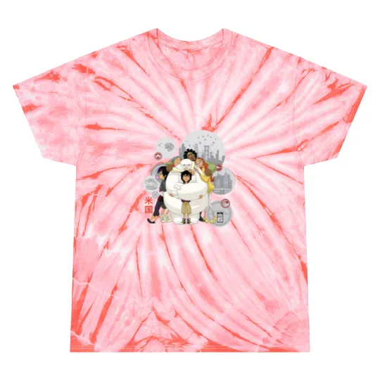 Disney Big Hero 6 TV Series Baymax Hugs Graphic Tie Dye T-Shirts